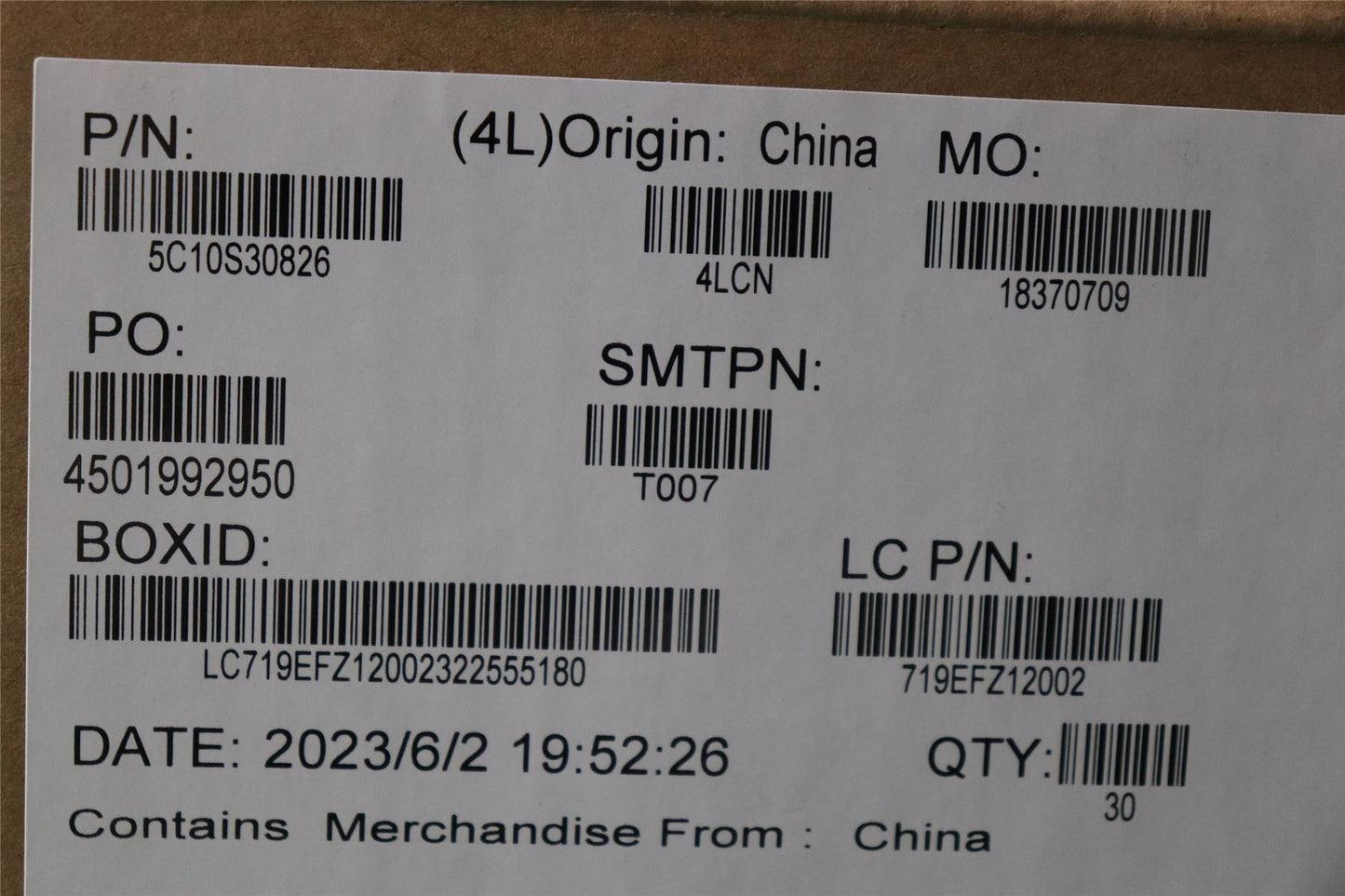 Lenovo CABLE L82YQ MB Right 5C10S30826