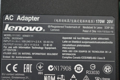 Lenovo AC_ADAPTER Circular 3P CCC Black 170W Circular(Lenovo) 3 Pin AC Charger Adapter 36200401