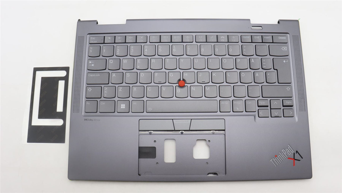 Lenovo ThinkPad X1 8th Gen Keyboard Palmrest Top Cover Grey Backlit 5M11H62329