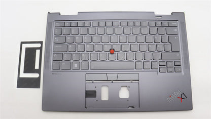 Lenovo ThinkPad X1 8th Gen Keyboard Palmrest Top Cover Grey Backlit 5M11H62329