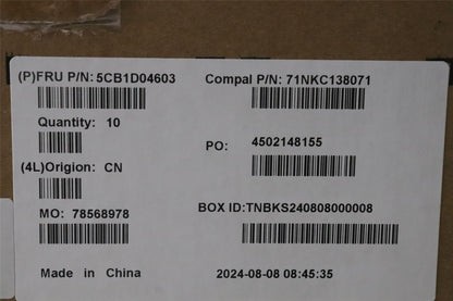 Lenovo Upper Case ASM_EURO ENG C 82K1 RGB 5CB1D04603