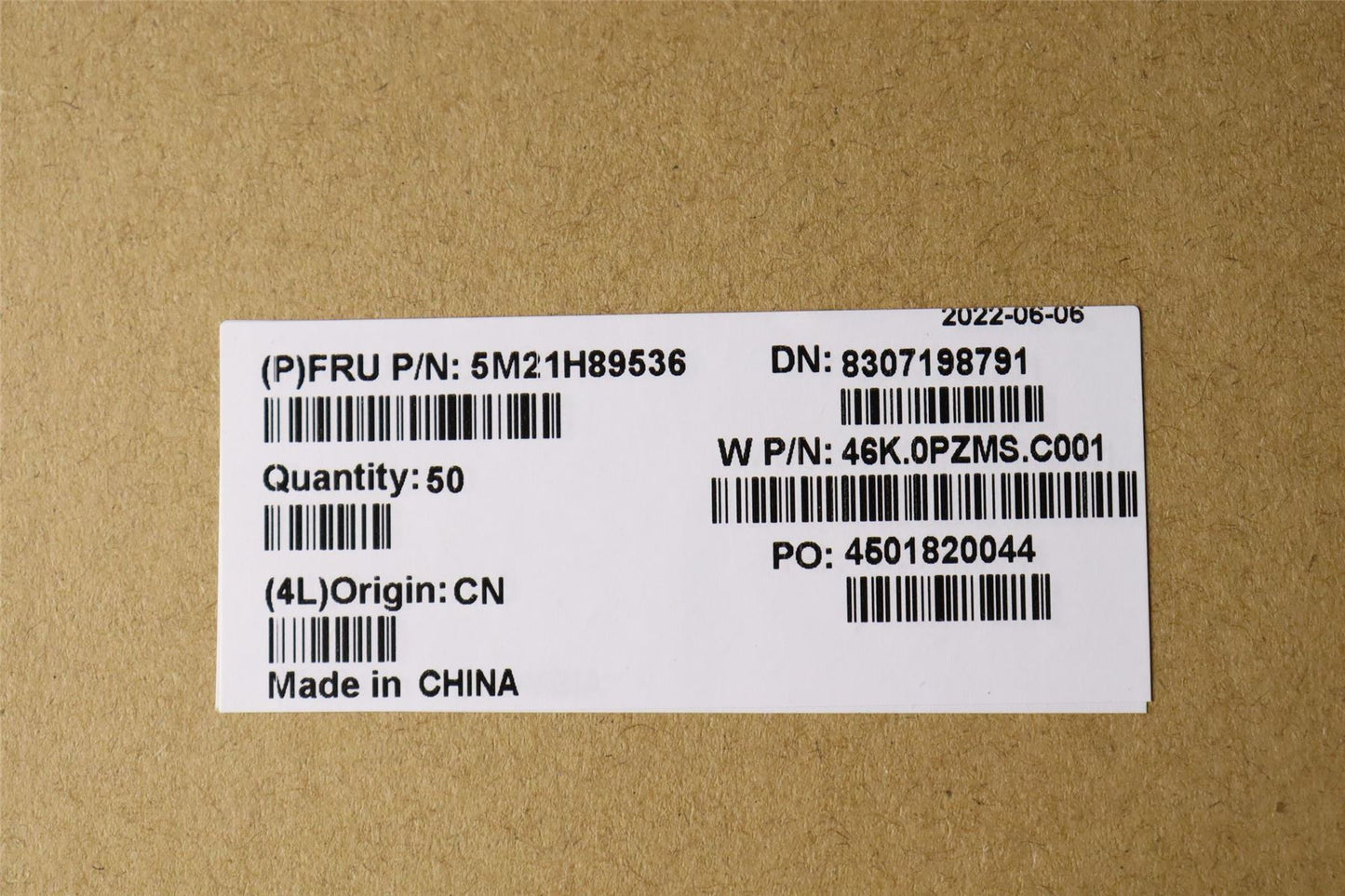 Lenovo MECHANICAL FRU Base Misc package SWG 5M21H89536