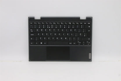 Lenovo 100e 2nd Gen Palmrest Touchpad Cover Keyboard UK Europe Grey 5CB1B02522