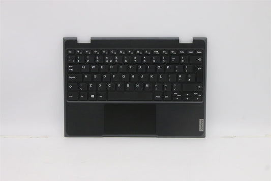 Lenovo 100e 2nd Gen Palmrest Touchpad Cover Keyboard UK Europe Grey 5CB1B02522