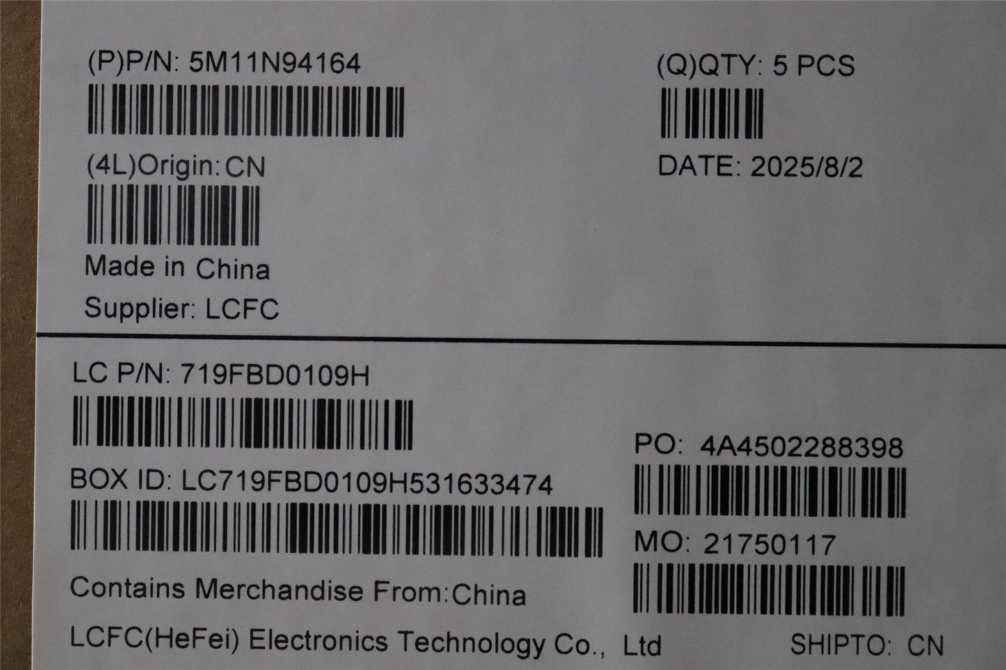 Lenovo MECH_ASM FRU KB ARA BL(TRI)US Bk 5M11N94164