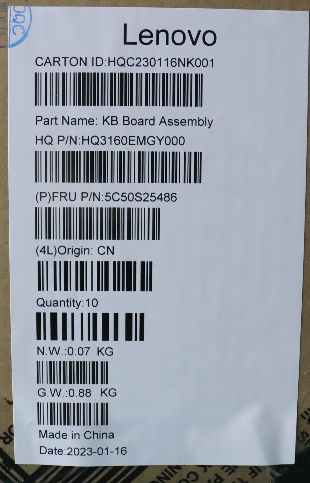 Lenovo Sensor_Board H 83AL 5C50S25486