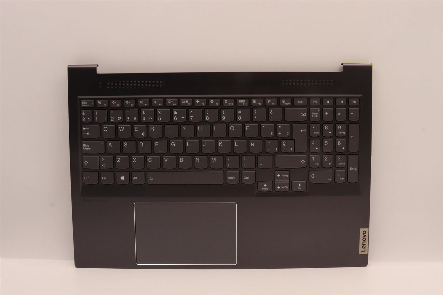Lenovo Yoga 7 16ARH7 Palmrest Cover Touchpad Keyboard Spanish Black 5CB1J38422