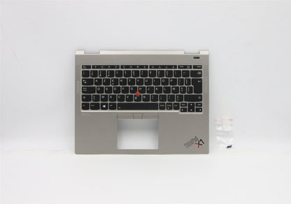 Lenovo ThinkPad X1 Keyboard Palmrest Top Cover Belgian Titanium 5M11B59849