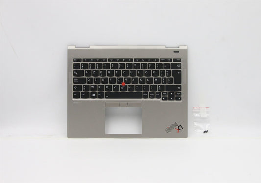 Lenovo ThinkPad X1 Keyboard Palmrest Top Cover Belgian Titanium 5M11B59849