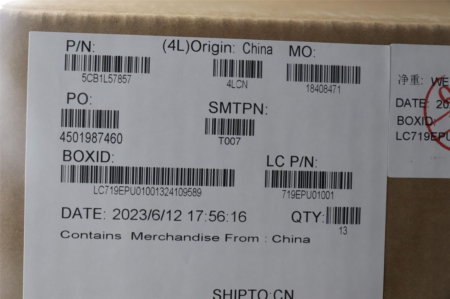 Lenovo 5CB1L57857 KP6B0_C_FRAME_ASSY_WWAN