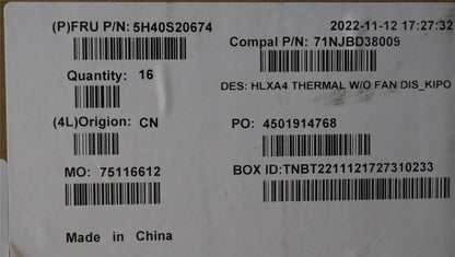 Lenovo HEATSINK Heatsink C 21DH DIS KIPO 5H40S20674