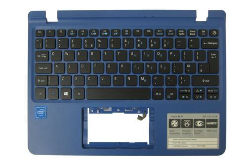 Acer Aspire ES1-132 Palmrest Cover Keyboard UK Blue 6B.GG4N7.029