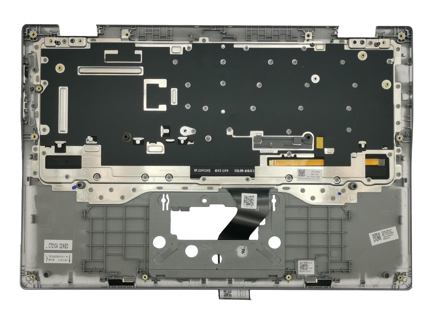 Acer Chromebook Spin CP513-1HL Palmrest Cover Keyboard UK Silver 6B.HX1N7.019