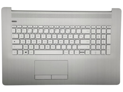 Genuine HP 17-BY 17-CA Palmrest Touchpad Cover Keyboard French Silver L92790-051