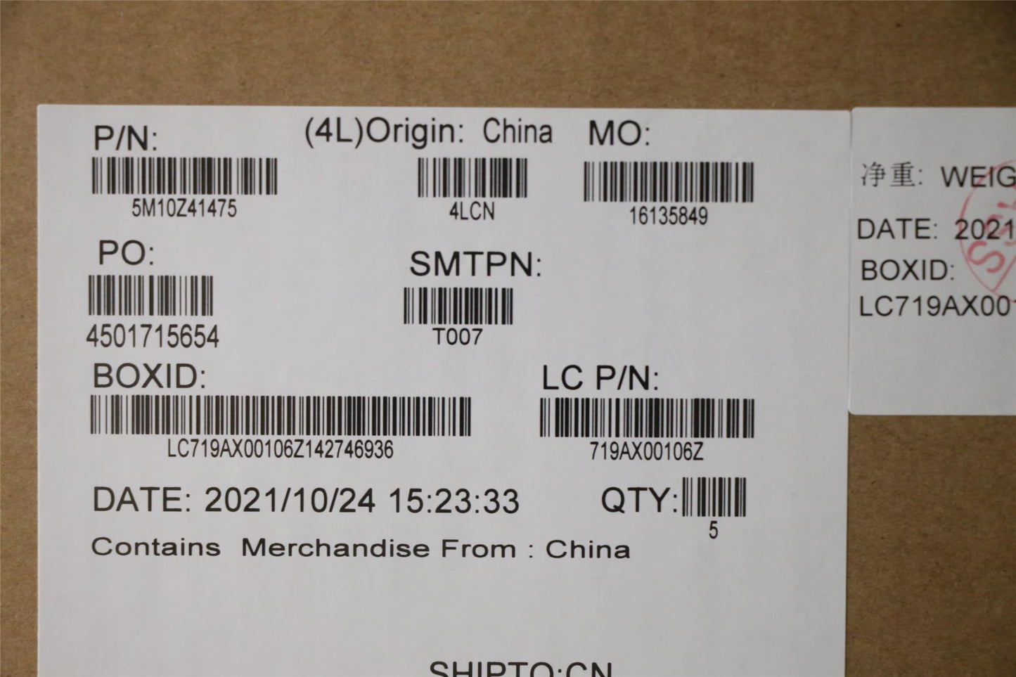 Lenovo ThinkPad T14s Keyboard Palmrest Top Cover Danish Black Backlit 5M10Z41475