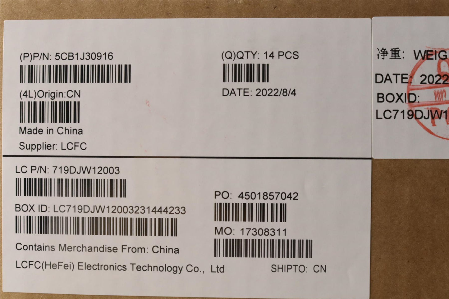 Lenovo LCD Cover L82U9 MNWH Touch 5CB1J30916