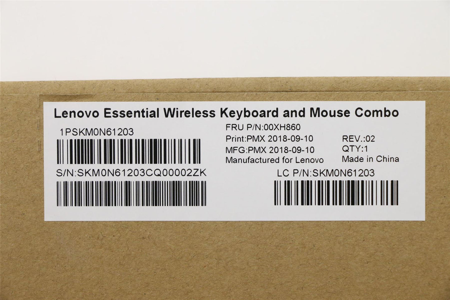 Lenovo IdeaCentre 620S-03IKL A340-24ICB Wireless Keyboard Mouse German 00XH860