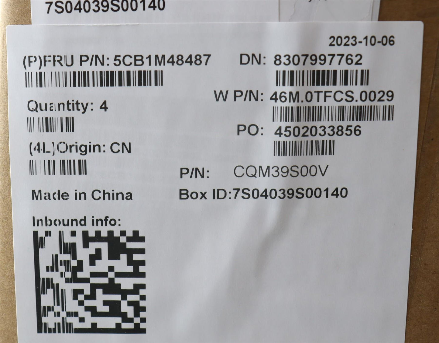 Lenovo ThinkBook 14 G6 IRL Palmrest Cover Touchpad Keyboard UK Europe 5CB1M48487