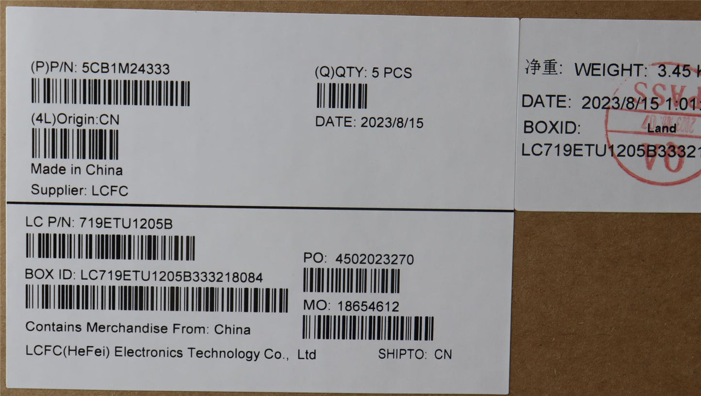 Lenovo COVER Upper Case ASM_ENG L 83ERAG NBL 5CB1M24333