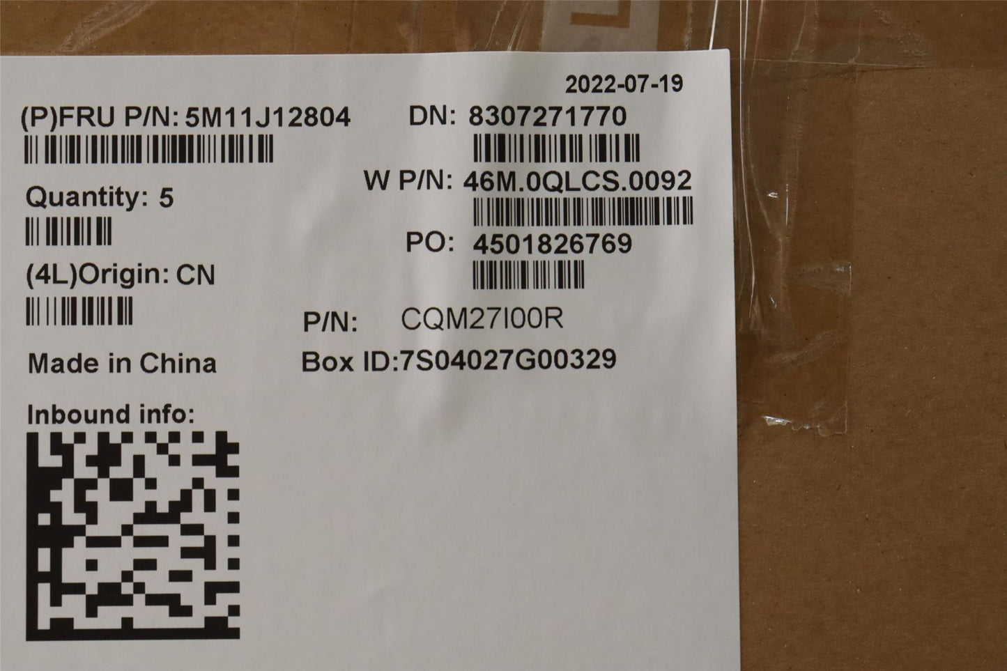 Lenovo ThinkPad X13s Keyboard Palmrest Top Cover US Black 5M11J12804