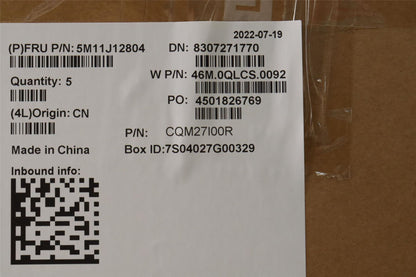 Lenovo ThinkPad X13s Keyboard Palmrest Top Cover US Black 5M11J12804