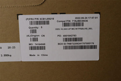 Lenovo ThinkBook 15 G4 IAP Palmrest Cover Touchpad Keyboard Belgian 5CB1J09218