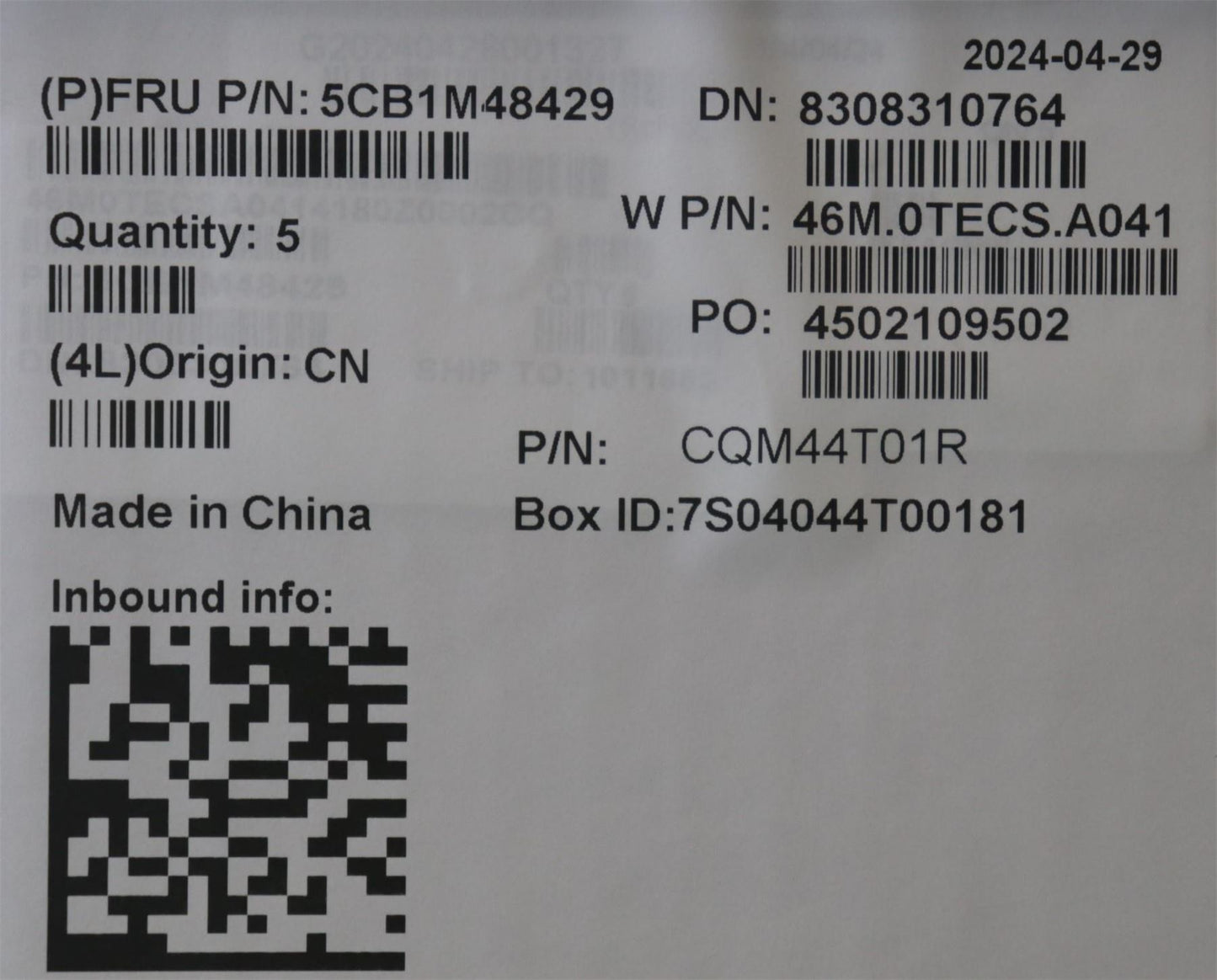 Lenovo COVER Upper Case ASM_EURO ENG W21KKAGNBL 5CB1M48429