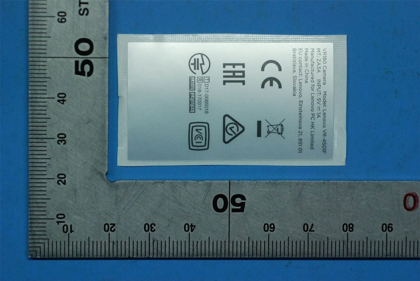 Lenovo VR-4501 Rating Label&*208000400173 5L18C10733