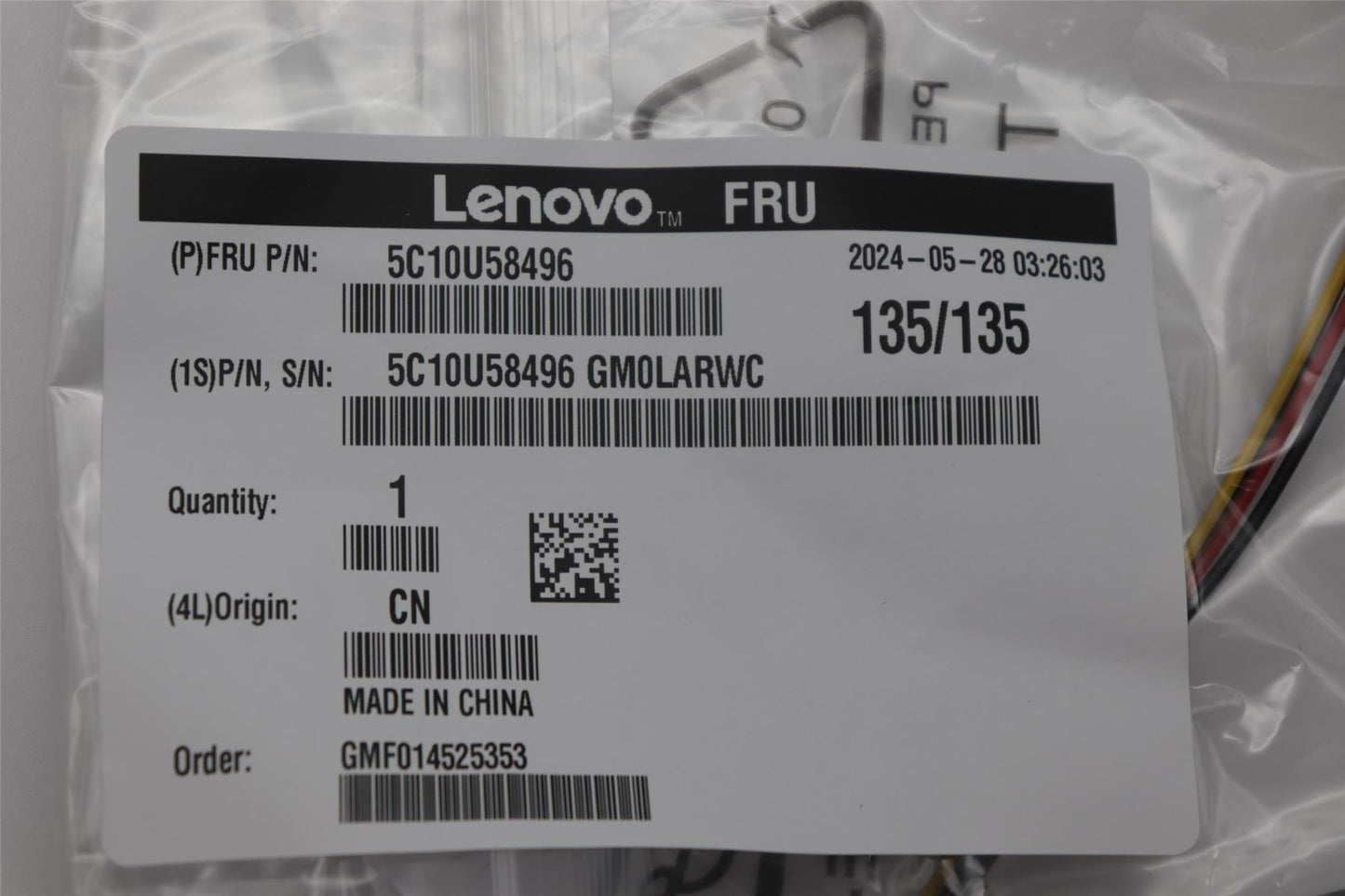 Lenovo Fru SATA 520mm+PWR 150 mm_TCO8.0 5C10U58496