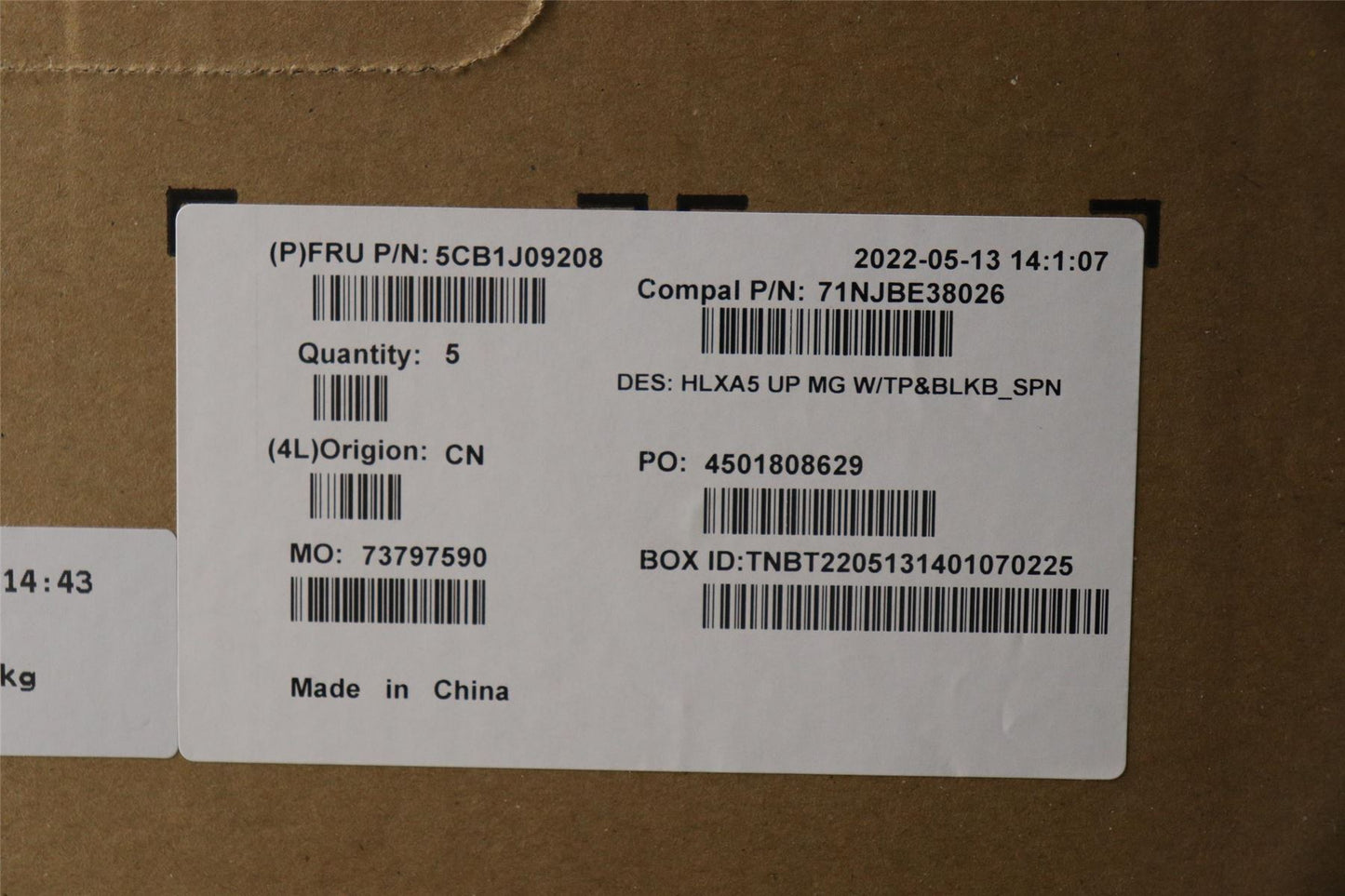 Lenovo ThinkBook 15 G4 IAP Palmrest Cover Touchpad Keyboard Spanish 5CB1J09208