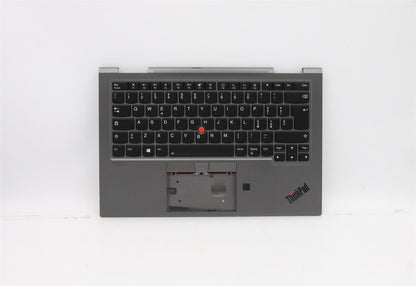 Lenovo Yoga X1 5th Keyboard Palmrest Top Cover Italian Grey Backlit 5M10Z37176
