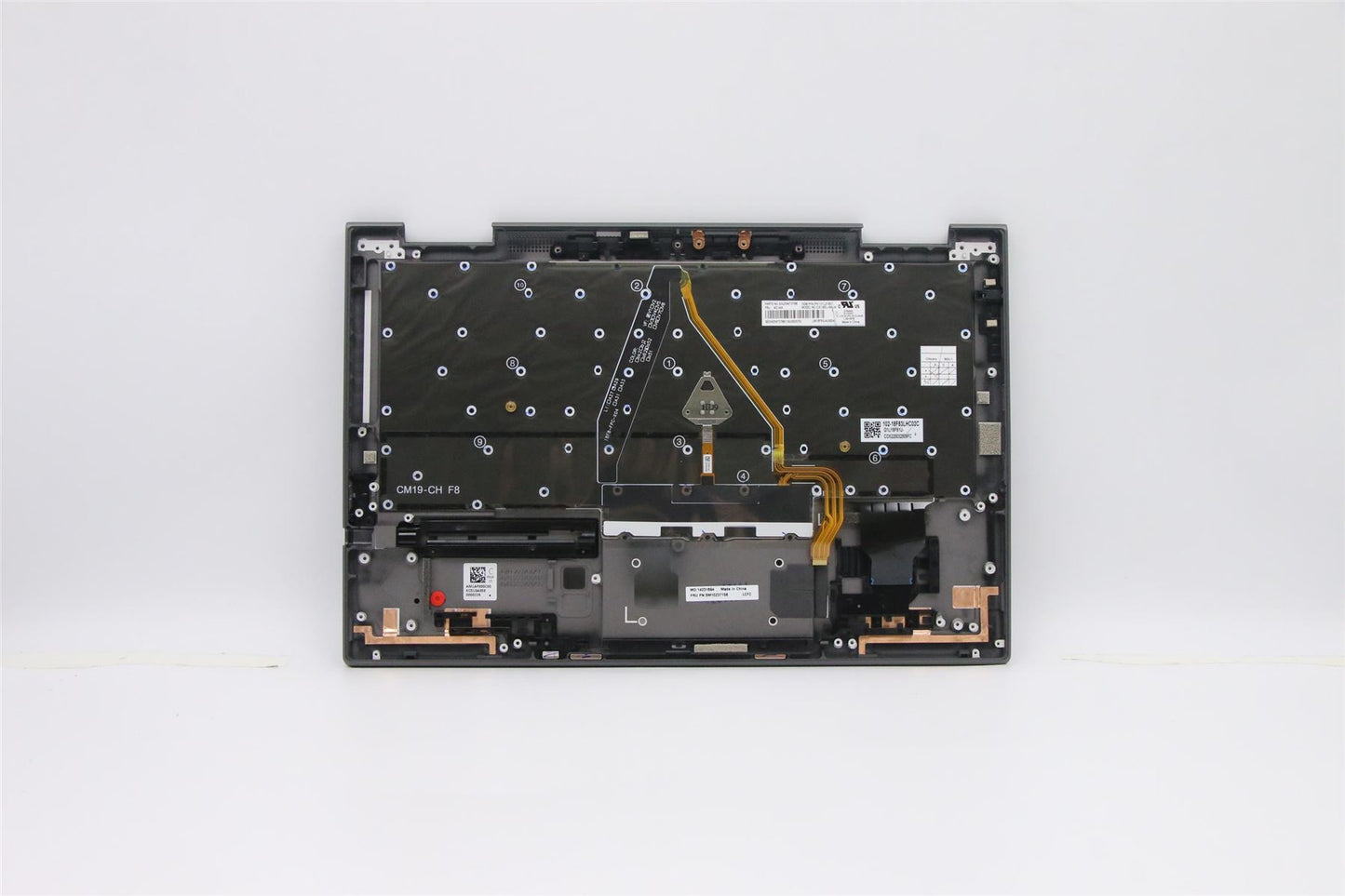 Lenovo Yoga X1 5th Keyboard Palmrest Top Cover US Europe Grey Backlit 5M10Z37158