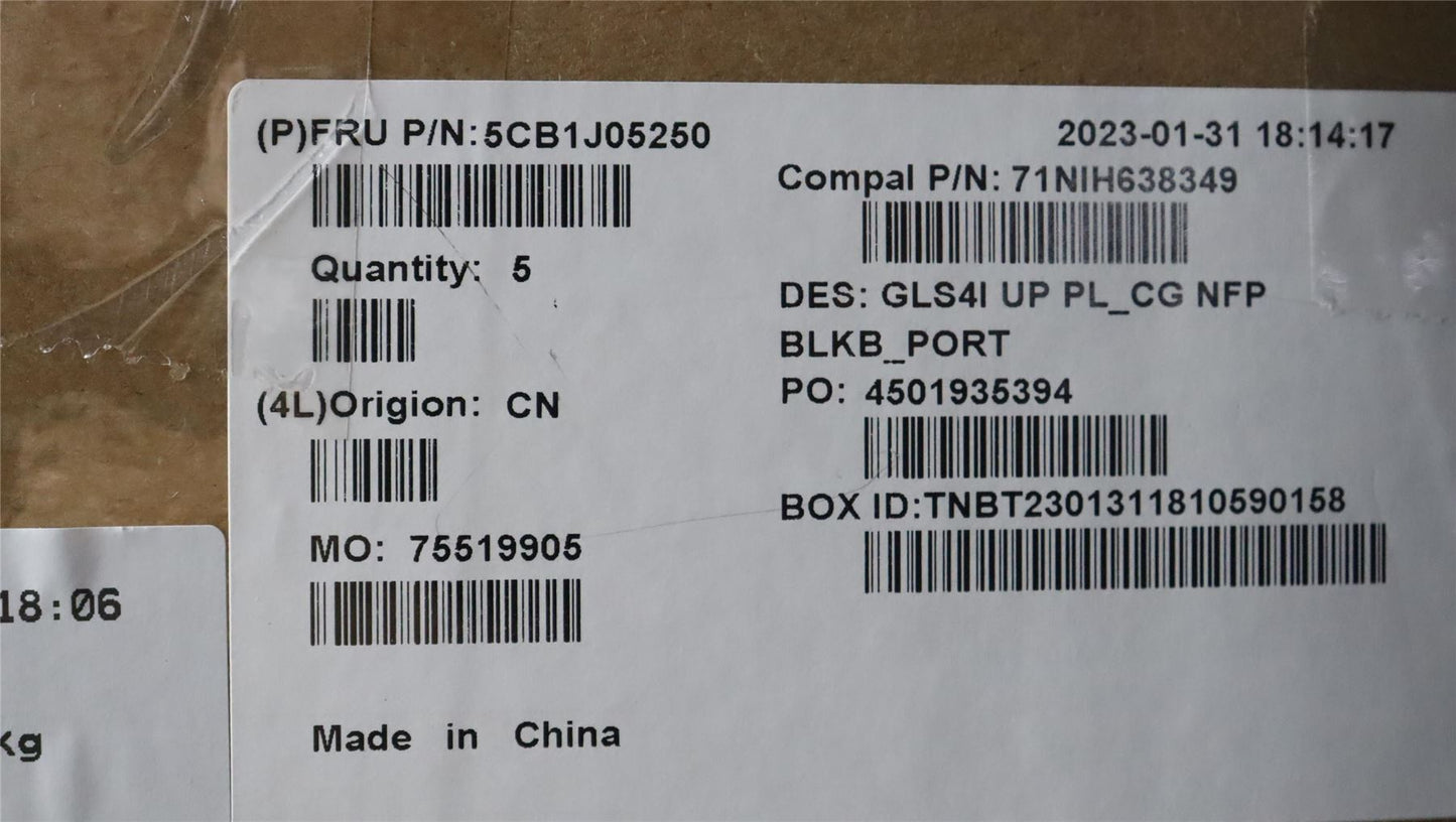 Lenovo UpperCaseASM_POR C82SD PLCG NFPBL 5CB1J05250