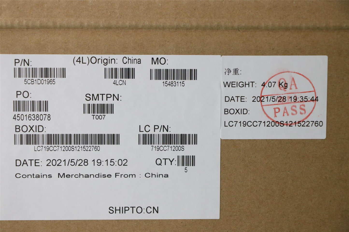 Lenovo Upper Case ASM_HINL82C7IG_TEX_LIPC 5CB1D01965