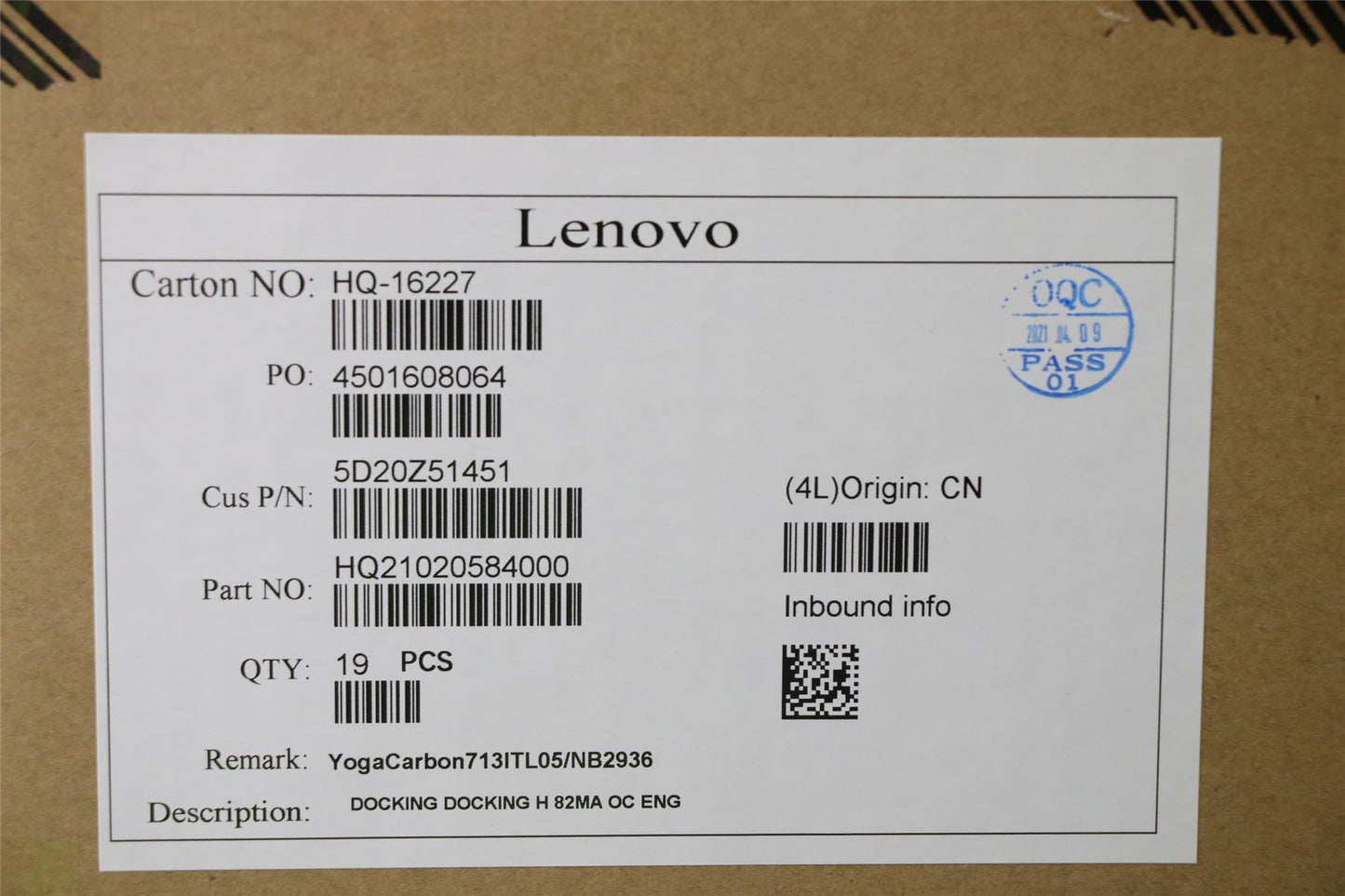 Lenovo Yoga 7-13ITL6 Dock Keyboard Palmrest Touchpad US Black 5D20Z51451