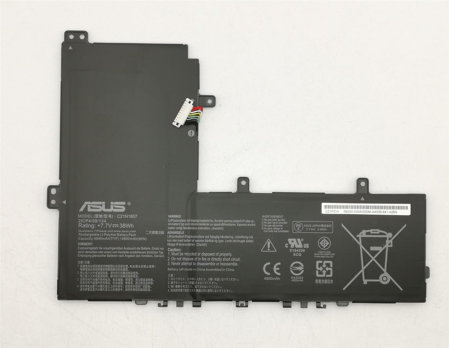Asus C223NA C223NA C223 Batt/Atl Poly/C21N1807 0B200-03040000 ZPCS-AUB203NB