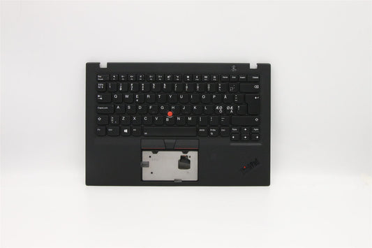 Lenovo Carbon X1 6th Keyboard Palmrest Top Cover Nordic Black Backlit 01YR625