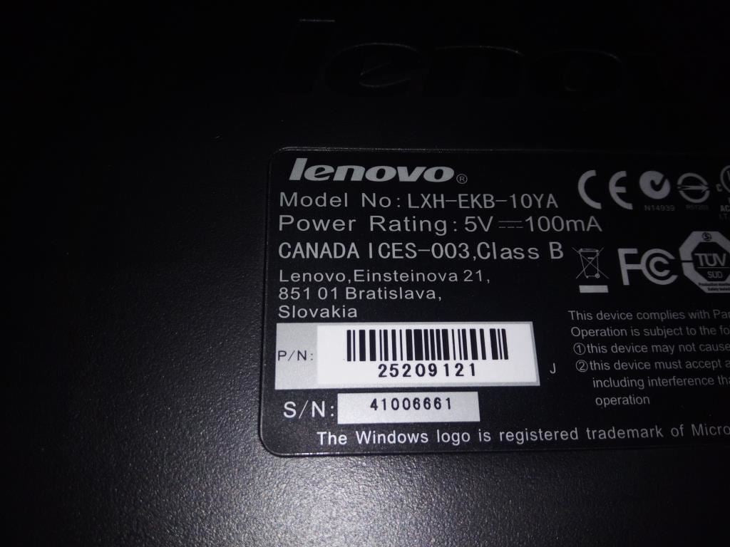Lenovo Latin American Spanish Keyboard 25209121