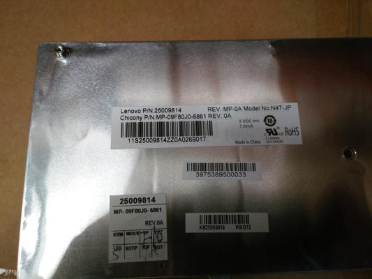 Lenovo CCY N4T JAP 106 KEY ORGBLA KBD Japanese Keyboard 25009814