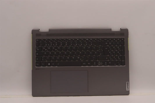 Lenovo Yoga 7 16IAP7 Palmrest Cover Touchpad Keyboard German Grey 5CB1J01869