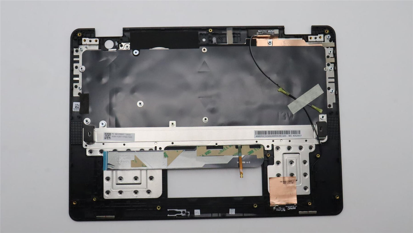 Lenovo 13w Keyboard Palmrest Top Cover Belgian Black Backlit 5M11F25911