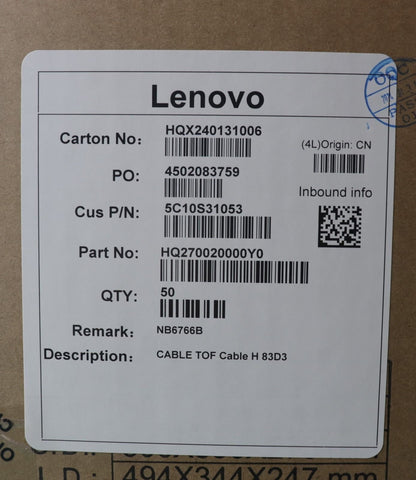 Lenovo TOF Cable H 83D3 5C10S31053