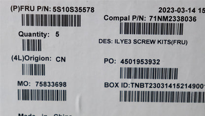 Lenovo SCREW Screw Pack C 82YA 5S10S35578