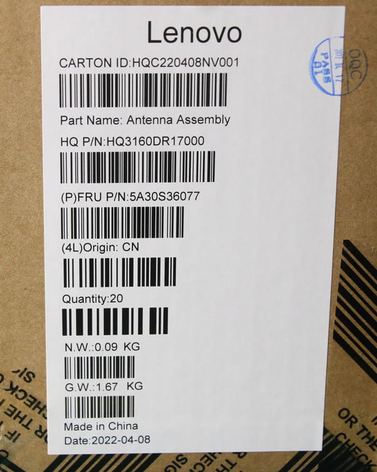 Lenovo Antenna H 82T6 Main+AUX 5A30S36077