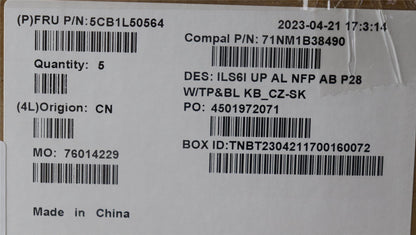 Lenovo IdeaPad 5 16IRL8 5 16IAH8 Palmrest Cover Touchpad Keyboard 5CB1L50564