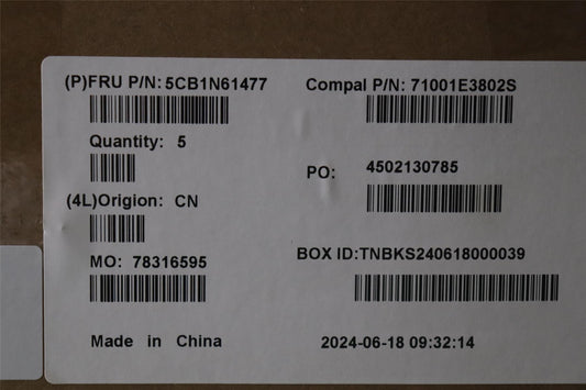 Lenovo Upper Case ASM_BEL C 83FD EB RGB 5CB1N61477