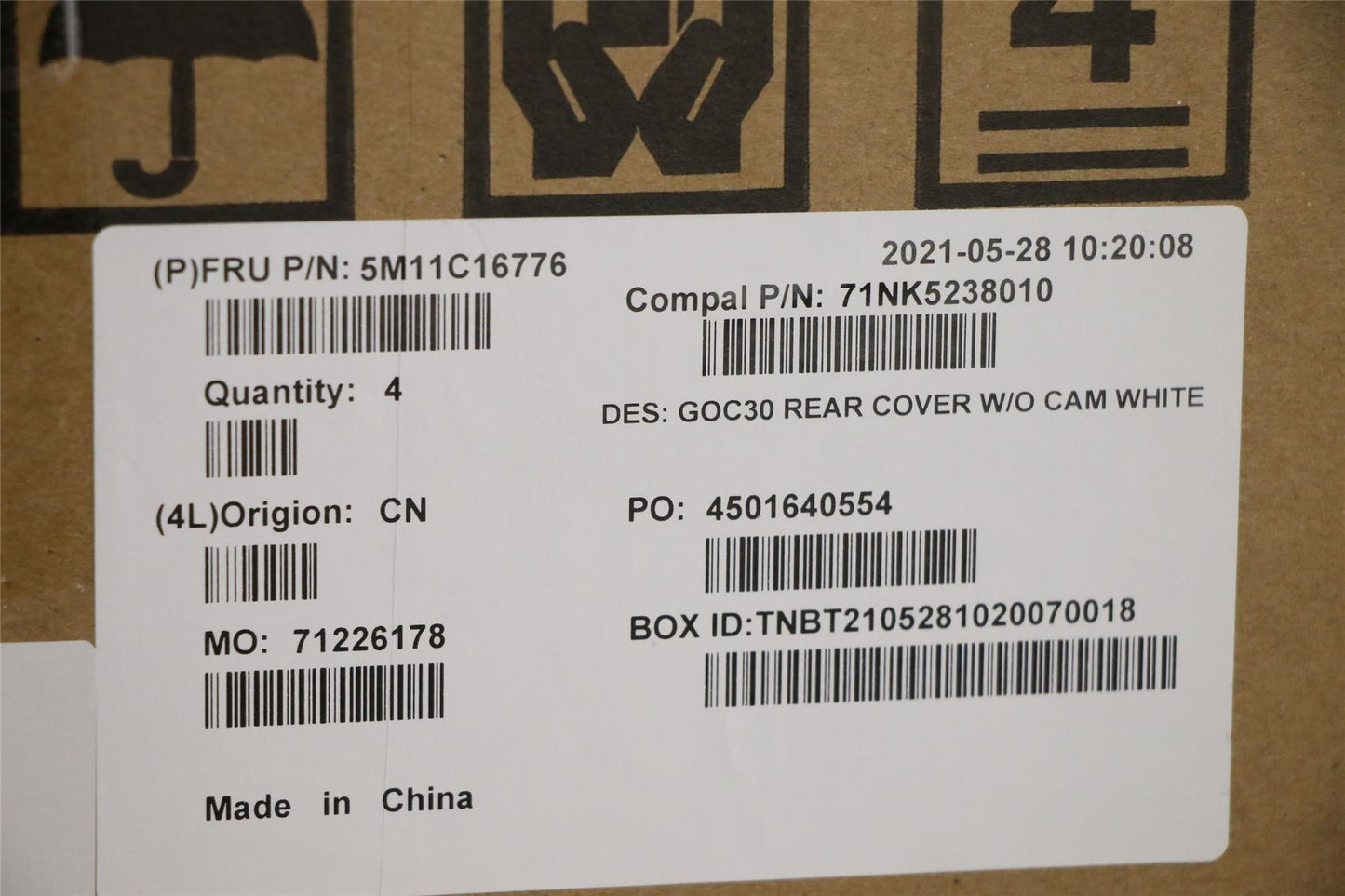 Lenovo IdeaCentre 3-24ADA6 3-24ITL6 3-24ALC6 AIO Back LCD Rear Cover 5M11C16776