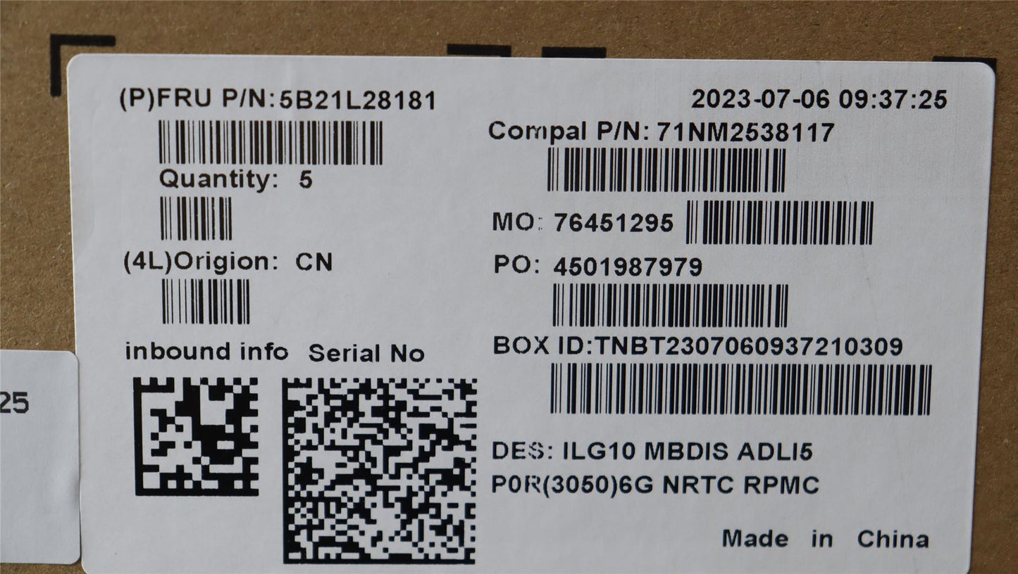 Lenovo LOQ 15IRH8 Motherboard Mainboard DIS INTELI512450H 5B21L28181