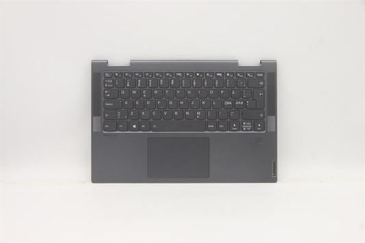 Lenovo Yoga 7-14ITL5 Keyboard Palmrest Top Cover Norwegian Black 5CB1A14284