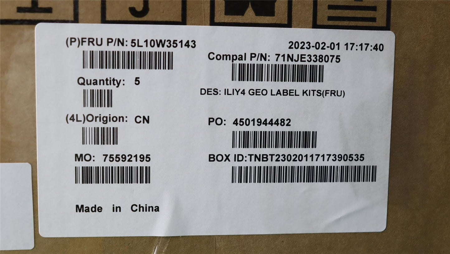 Lenovo LABEL LABEL C 21JG 5L10W35143